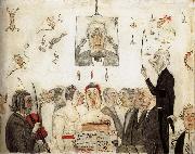 James Ensor At the Conservatory painting